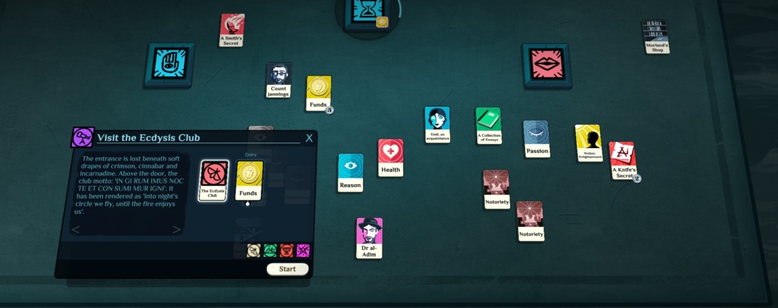 Cultist Simulator | Best Emotional Game Design 2018